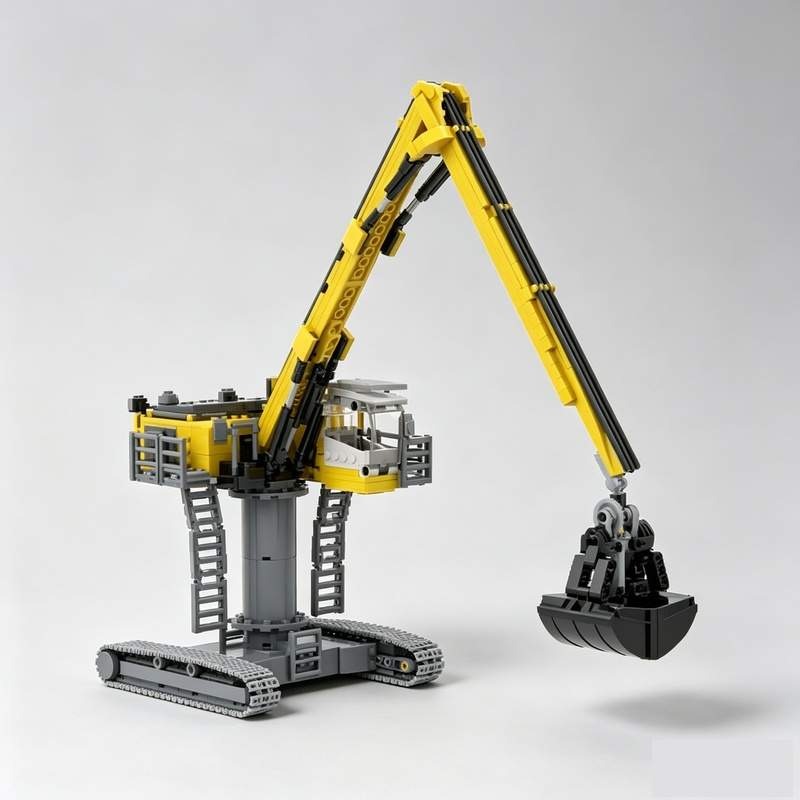 870PCS 중장비 굴삭기 MOC 건설 차량 모델 맞춤 - Heavy Equipment Certificate 리뷰 및 가격