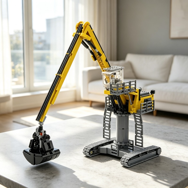 870PCS 중장비 굴삭기 MOC 건설 차량 모델 맞춤 - Heavy Equipment Certificate 리뷰 및 가격
