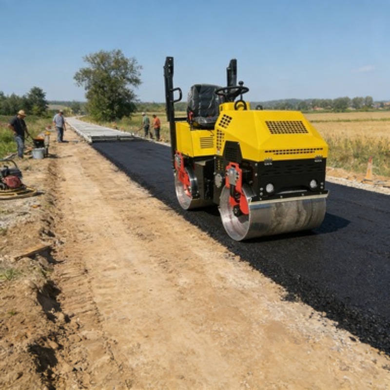 단일 드럼 로드롤러 진동식 다짐기 중장비 토양 아스팔트 - Heavy Equipment Construction 리뷰 및 가격